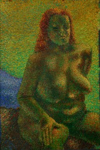 Vittoria 1990- Olio su tela 90x60 prima opera lezione divisionista